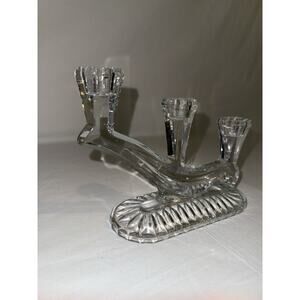 Avitra Crystal Corp. Hand Cut Glass Candle Holder Candelabra